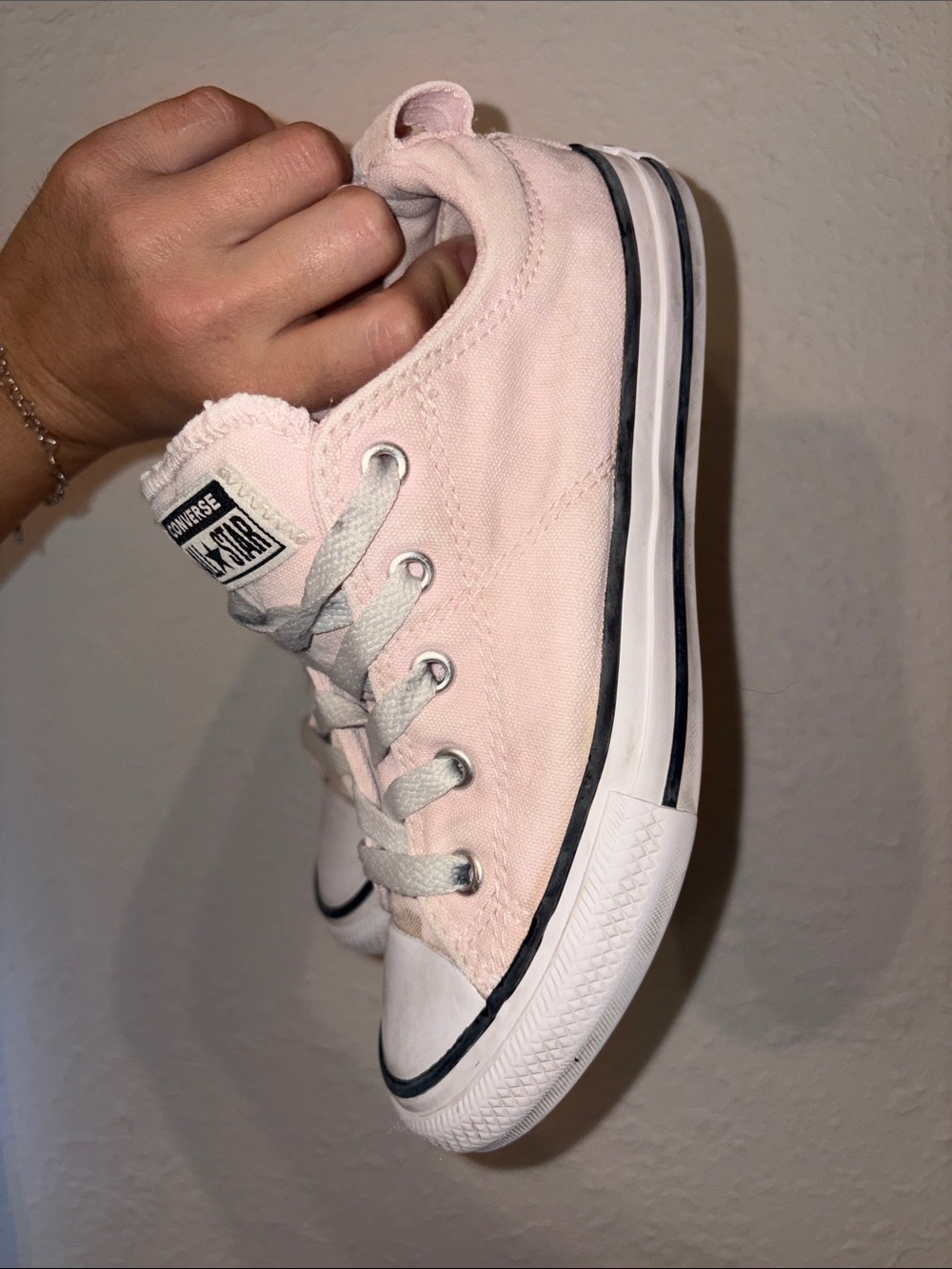Converse Kids Light Pink Low Top Canvas Sneakers